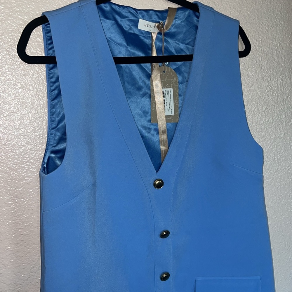 Meshki Blue Florentina Suiting Mini Dress - Picture 8 of 10